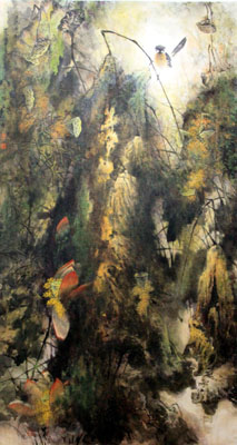 觅芳图(96X180cm)