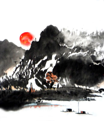 孟广金作品《江山多娇》68x68cm