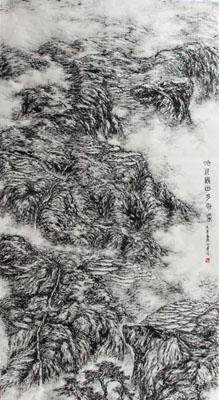 陈永华作品6 哈尼梯田多奇采(178cmx96cm）