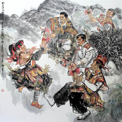 跳花节200cmx200cm 2012年