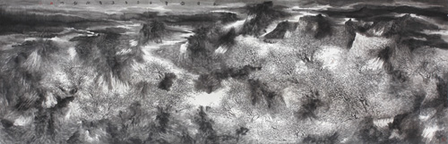 二月霜重（118x365cm)2012年