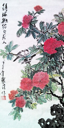 绣球抛给白头人