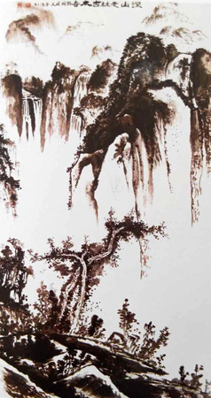 《深山老林古木春》180cmx96cm2014