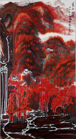 《万山红遍》180cmx96cm2014
