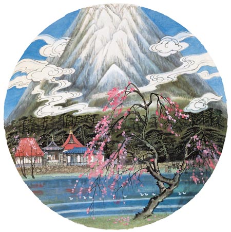 日本之春—樱花舞直(径67cm)