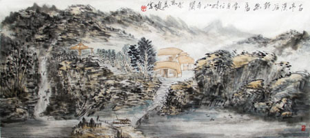 《古亭溪谷静幽居》68X136