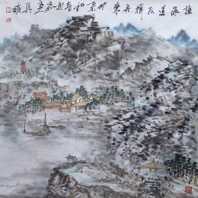 《谁家道友撑舟来》68X68