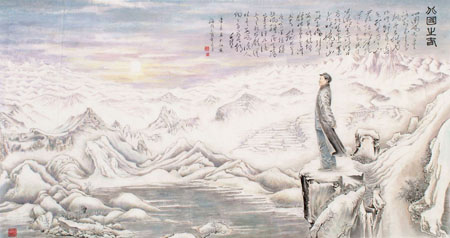 李豪作品《北国之春》94cm×178cm