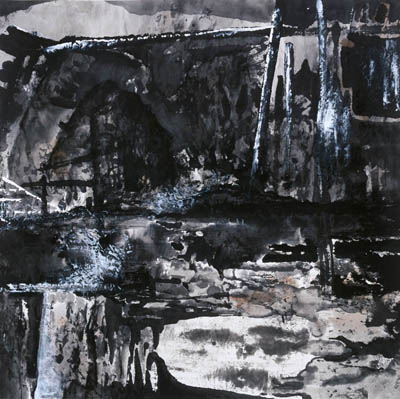 杨娟作品《坞调》 68cm x 68cm 水墨构成