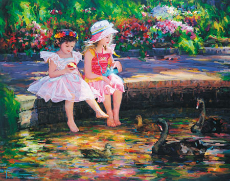 赵红斌作品《天鵝湖》162cmx130cm