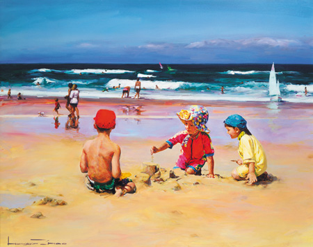 赵红斌作品《夏日的黃金海岸》162cmx130cm