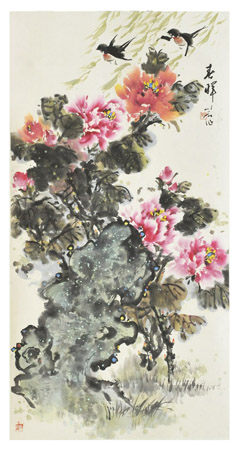 春晖 (国画中堂）136X68cm