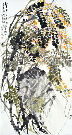 道金平作品5《天香幽幽芬芳溢》90x180cm.2013年