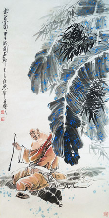 《书蕉图》68X136cm