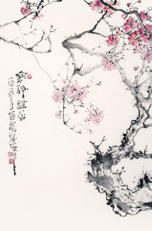 寒梅雅香（长85厘米，宽45厘米）2014年作