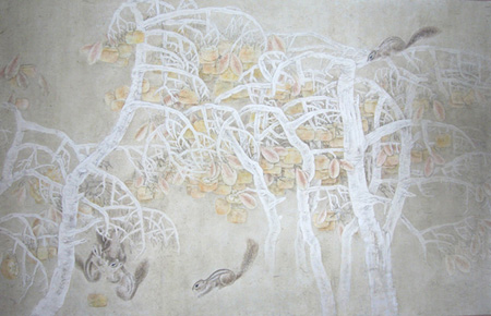 邹美娜作品《 谦恭求实》140x220cm