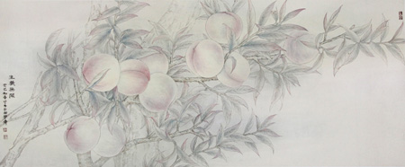 邹美娜作品《 生机无限》130x55cm