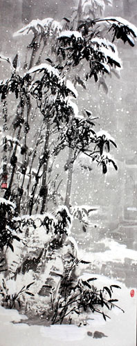 《太行雪花》 50X136cm