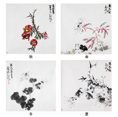 春夏秋冬 2013年7月 70x70cmx4