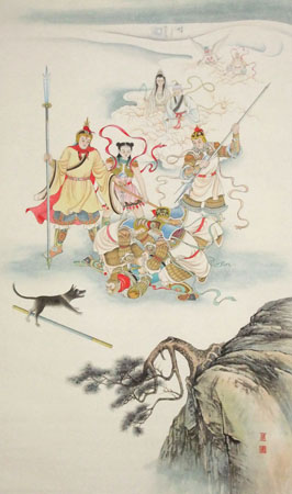 张立启作品《大闹天宫系列之一》 张立启作品《大闹天宫系列之一》