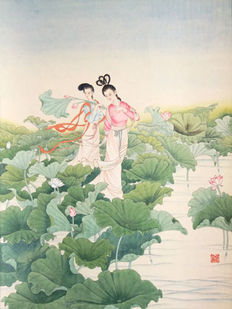 张立启作品《荷花仙子》 张立启作品《荷花仙子》
