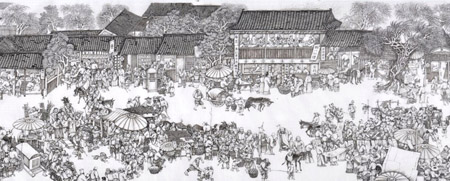 汴河神往图局部3