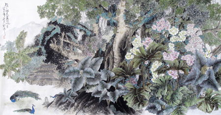 张碧伟2013年《有一个美丽的地方》（96cm×178cm）