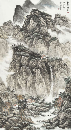 红叶醉秋 尺寸180cmx97cm