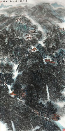 平和秋山凝神气（136x68）