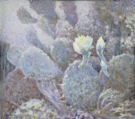 肖纬作品1 仙人掌花 80cmX78cm