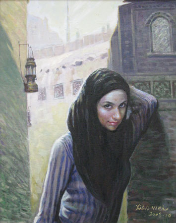肖纬作品5 迪拜姑娘 70cmX92cm