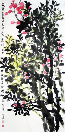 道金平作品《天生名品高》68X138CM 2015年