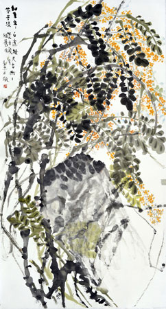 道金平作品《天香幽幽芬芳溢》90x180cm 2013年