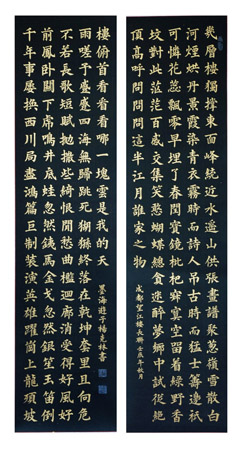 楷书成都望江楼长联137x34cm2幅2012年