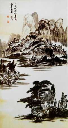 孙子清作品《一江春水向东流》120cmx70cm &nbsp;2014