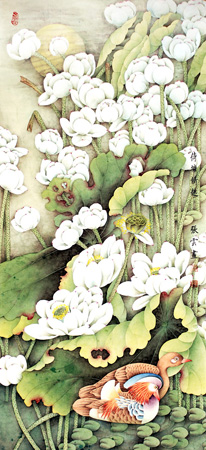 荷塘情趣55x120cm