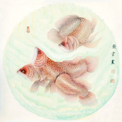 金龙戏云海60x60cm