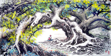 陈仕镜作品1 [古树连理人连心]