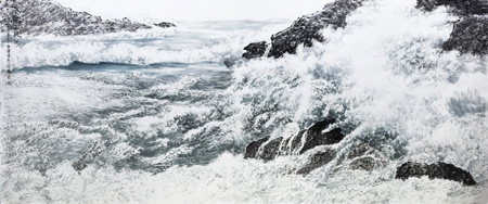 黄宝宏作品3 [观海听涛240x100cm]