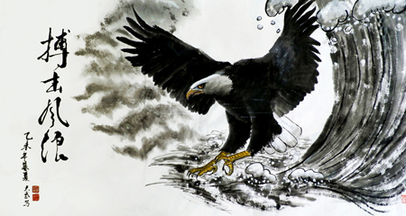 搏击风浪 70厘米×138厘米