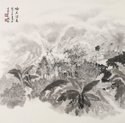 哈尼深夏图70X70cm