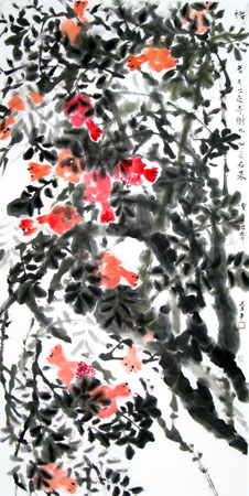 道金平作品2《烛龙吐潜光》68X138CM2013年