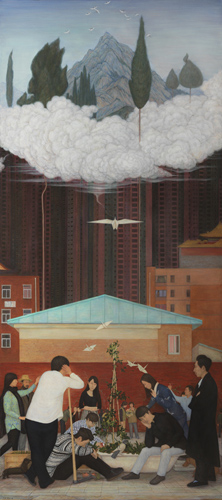 《期冀》，280x130cm，2015年，画布油彩