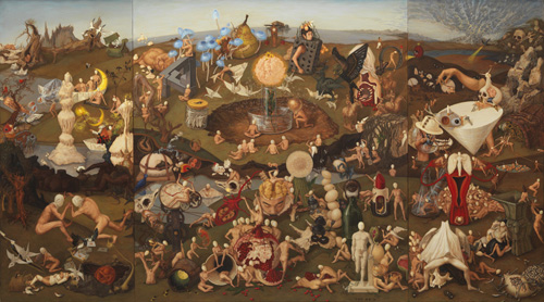 《人籁》200x110cm，画布油彩，2011年