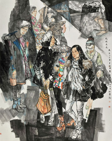 形形色色 190x235cm 纸本水墨2015年