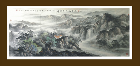 万里山河尽朝晖 240cmX90cm