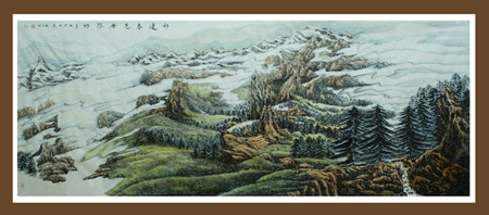 成玉明作品1 祁连春韵 180cmX97cm