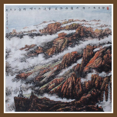 成玉明作品3 裕固仙居图68cmX68cm