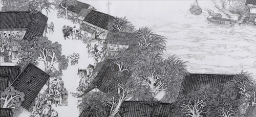 《汴河神往图》30米长卷局部3