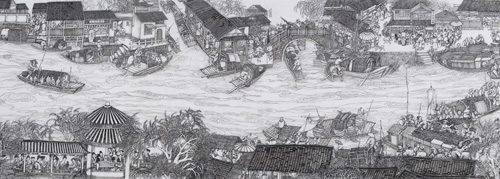 《汴河神往图》30米长卷局部4